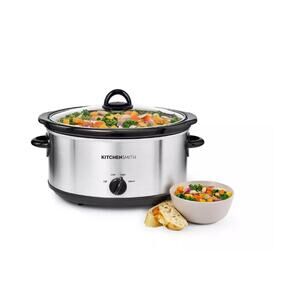 KitchenSmith by Bella 6qt Manual Slow Cooker - Stainless Steel
